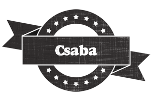 Csaba grunge logo