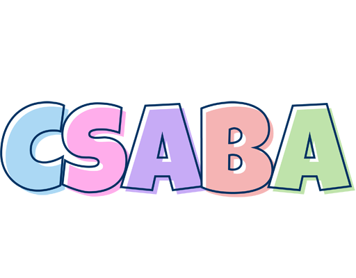 Csaba pastel logo