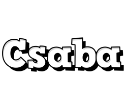 Csaba snowing logo