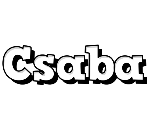 Csaba snowing logo