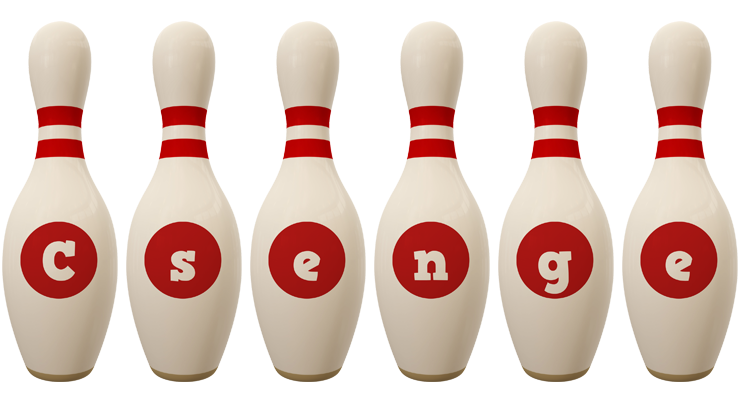 Csenge bowling-pin logo