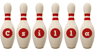 Csilla bowling-pin logo