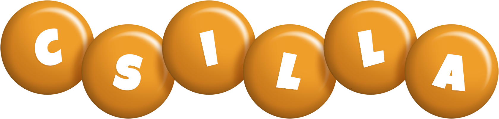 Csilla candy-orange logo