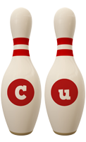 Cu bowling-pin logo