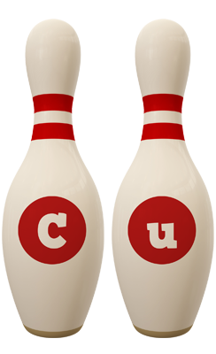 Cu bowling-pin logo