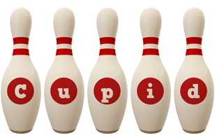Cupid bowling-pin logo