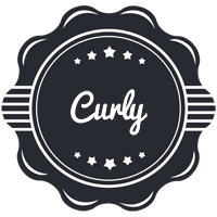 Curly badge logo