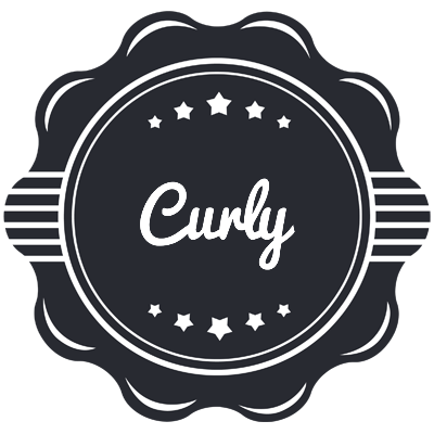 Curly badge logo