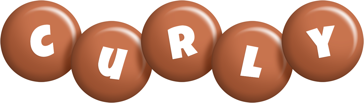 Curly candy-brown logo