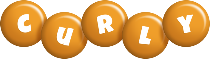 Curly candy-orange logo