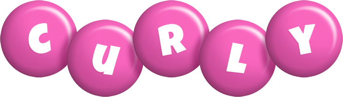 Curly candy-pink logo