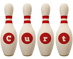 Curt bowling-pin logo