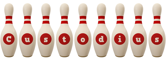 Custodius bowling-pin logo