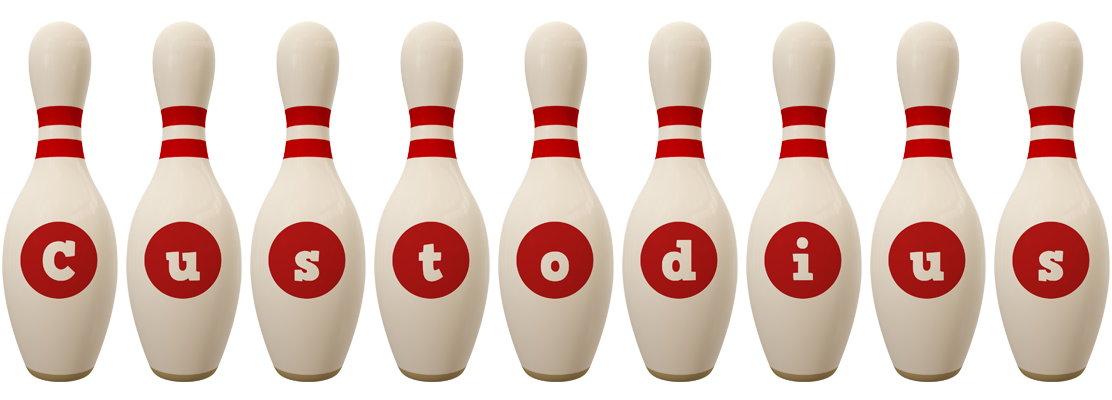 Custodius bowling-pin logo