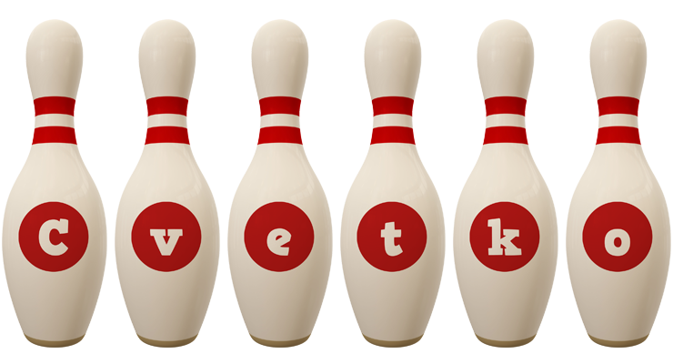 Cvetko bowling-pin logo