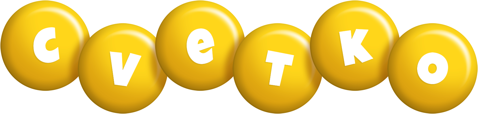Cvetko candy-yellow logo