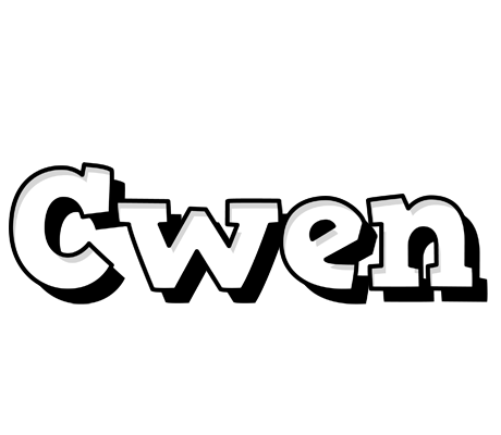 Cwen snowing logo
