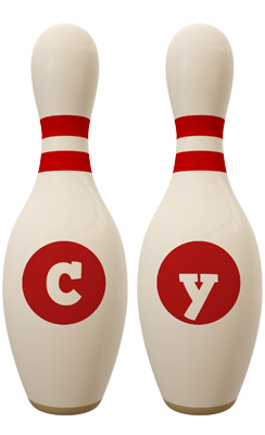 Cy bowling-pin logo
