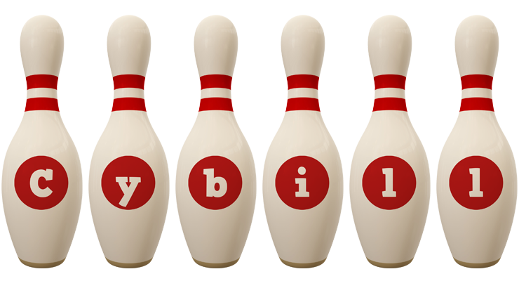 Cybill bowling-pin logo