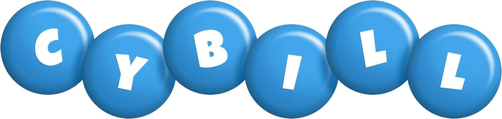 Cybill candy-blue logo