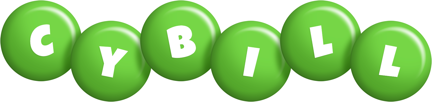 Cybill candy-green logo