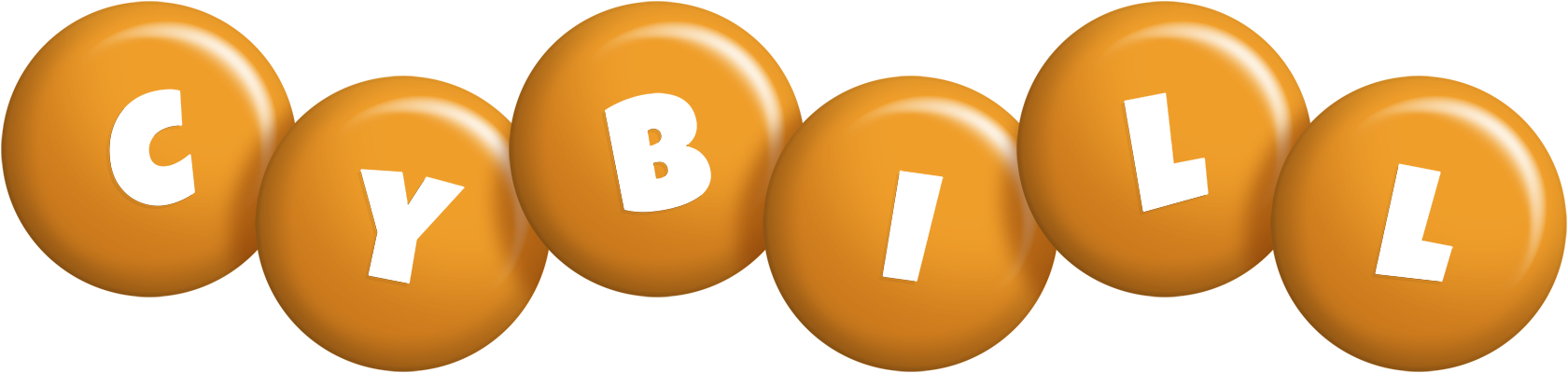 Cybill candy-orange logo
