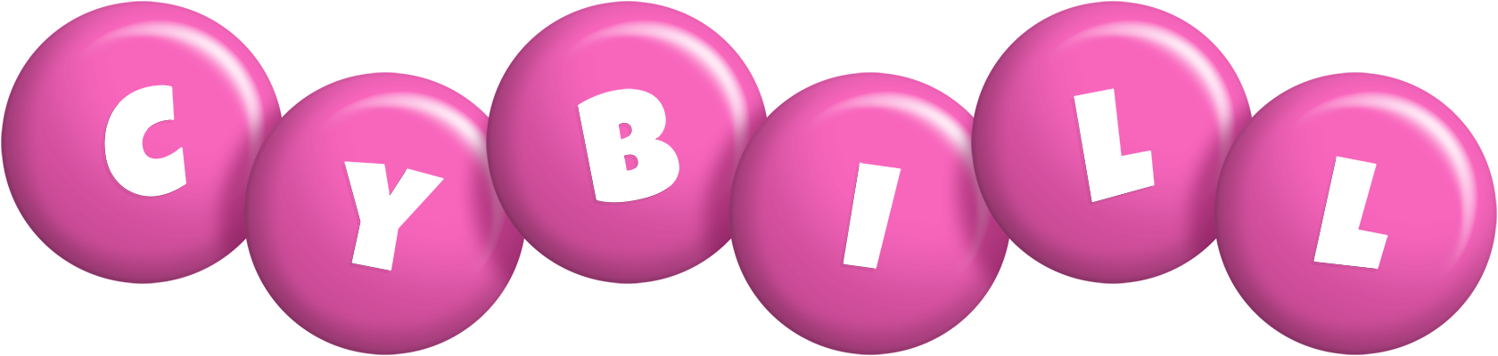 Cybill candy-pink logo
