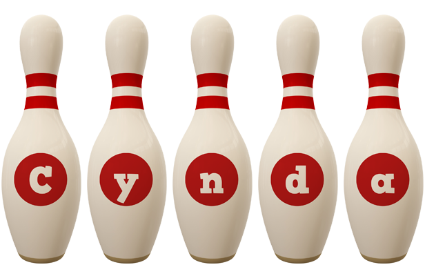 Cynda bowling-pin logo