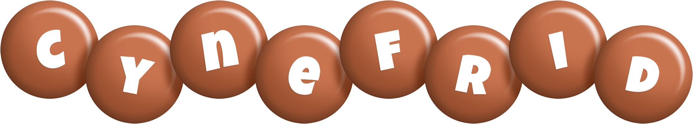 Cynefrid candy-brown logo