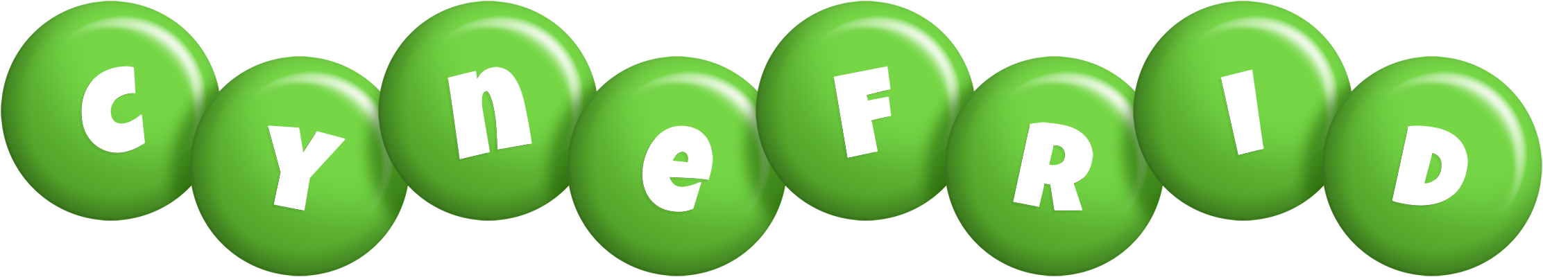 Cynefrid candy-green logo