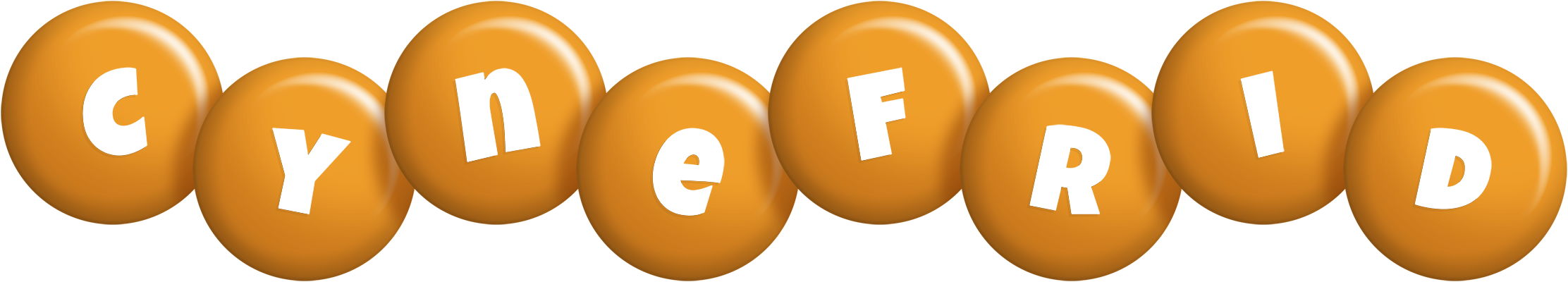 Cynefrid candy-orange logo