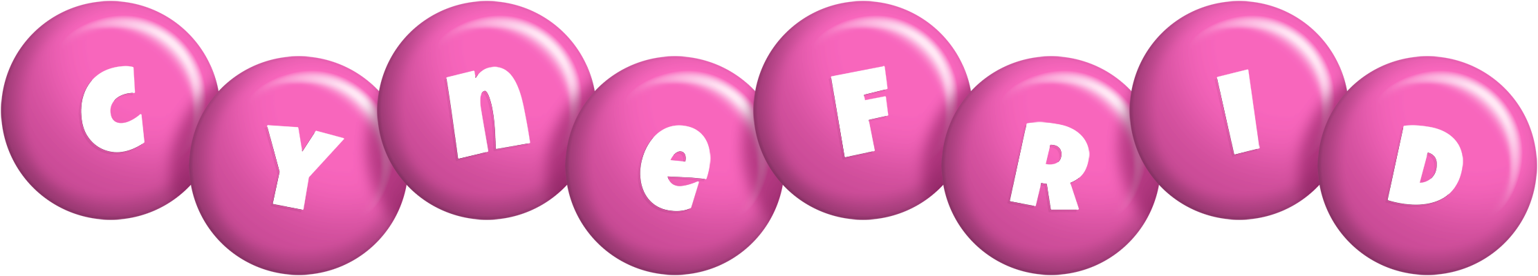 Cynefrid candy-pink logo