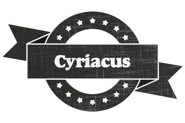 Cyriacus grunge logo