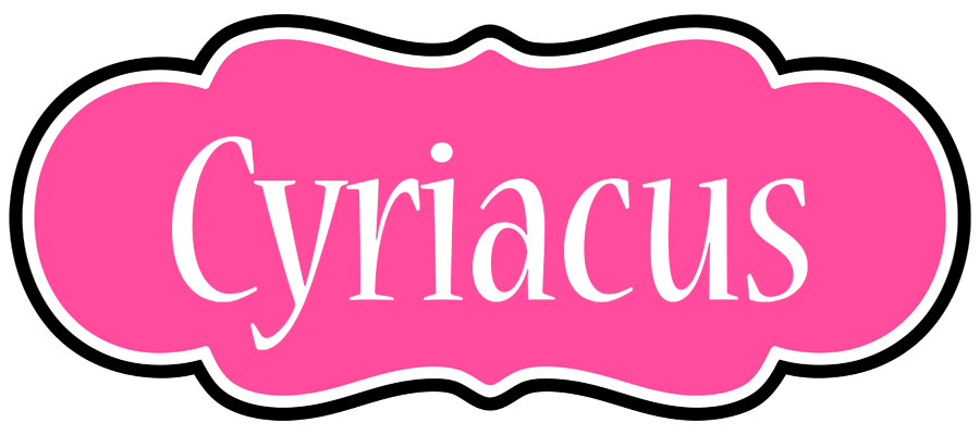 Cyriacus invitation logo