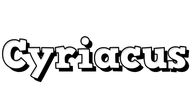 Cyriacus snowing logo
