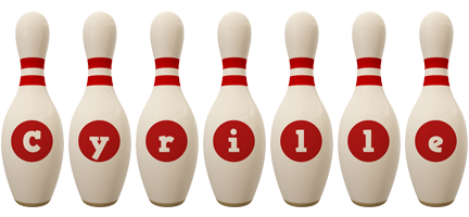 Cyrille bowling-pin logo
