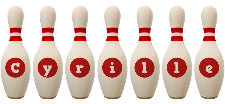 Cyrille bowling-pin logo