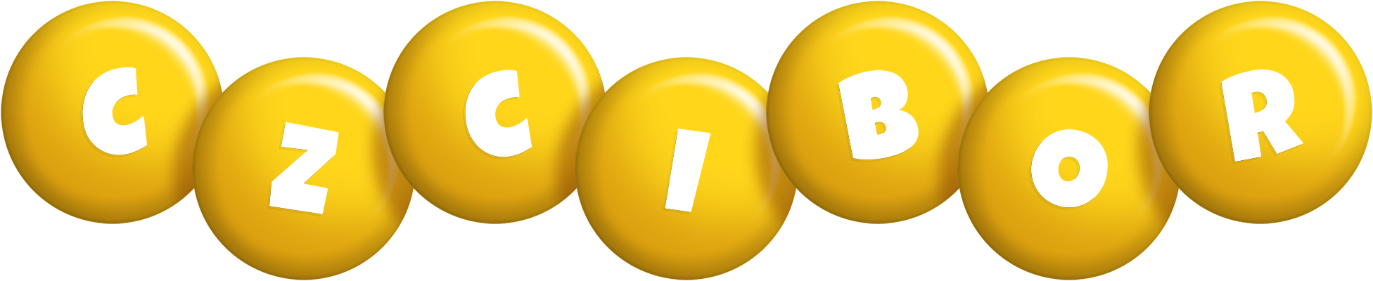 Czcibor candy-yellow logo