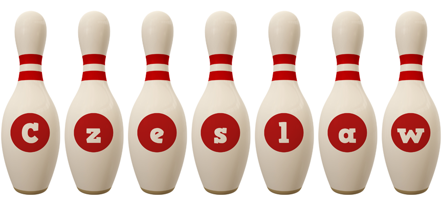 Czeslaw bowling-pin logo