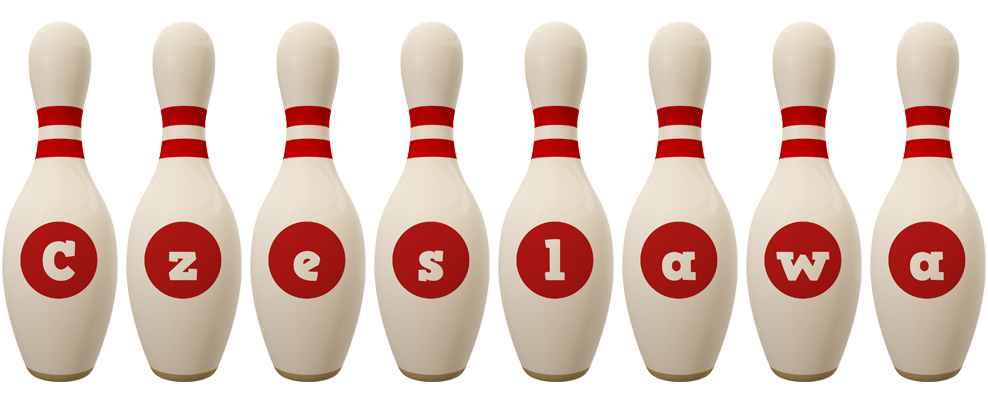 Czeslawa bowling-pin logo