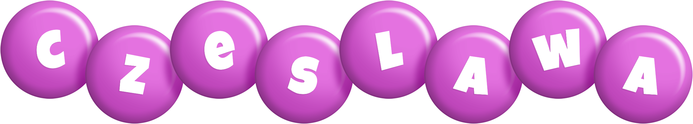 Czeslawa candy-purple logo