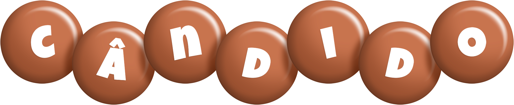 Cândido candy-brown logo
