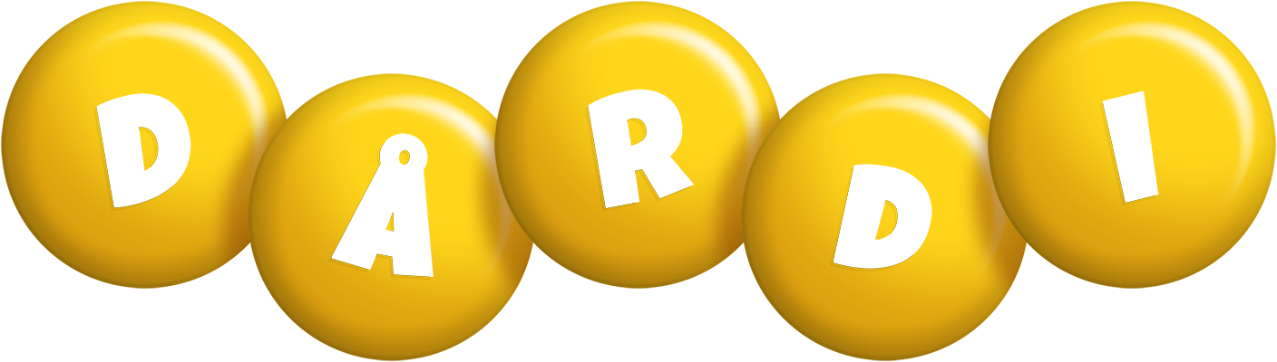 Dårdi candy-yellow logo