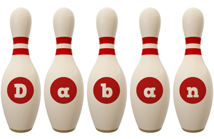 Daban bowling-pin logo