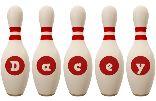 Dacey bowling-pin logo