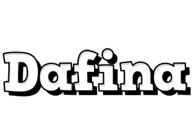 Dafina snowing logo