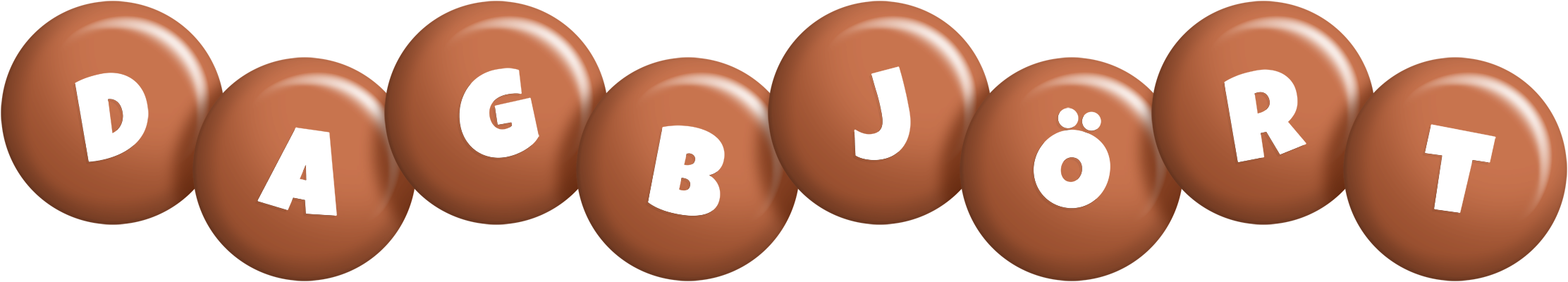 Dagbjört candy-brown logo