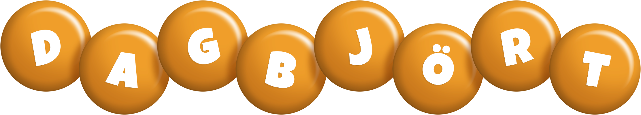 Dagbjört candy-orange logo