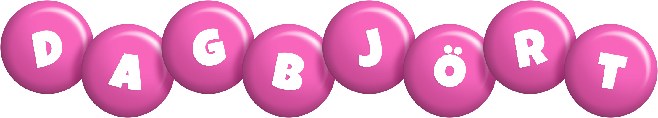 Dagbjört candy-pink logo