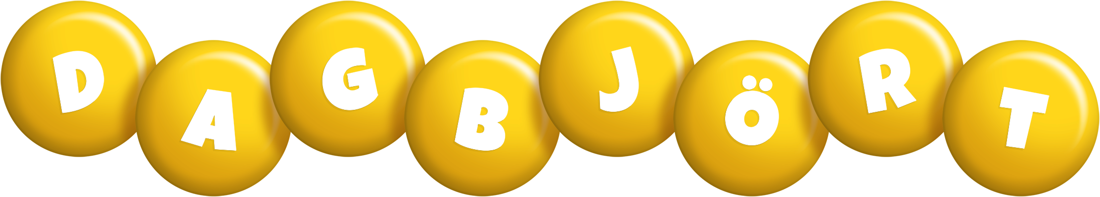 Dagbjört candy-yellow logo